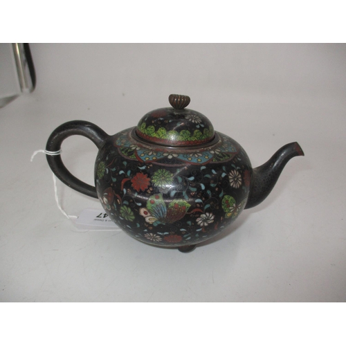 347 - Cloisonné Enamel Tea Pot, 10cm
