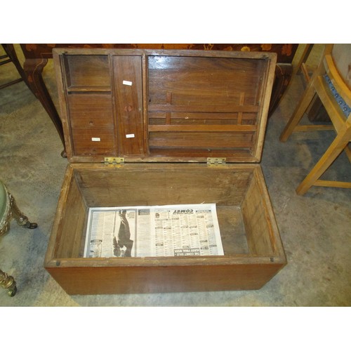 761 - 19th Century Seamans Chest having a Fitted Interior, 75x41x43cm