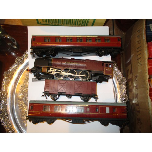 22 - Hornby Locomotives 2230, 2231 City of London with Tender, Various Carriages, Track etc