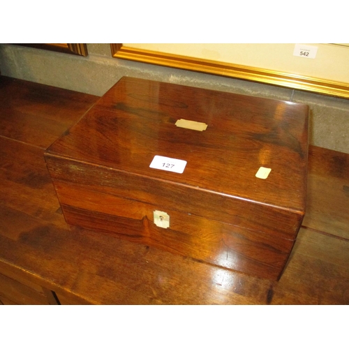 127 - Victorian Rosewood Work Box