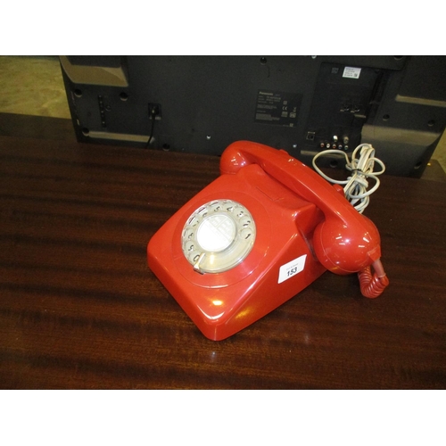 153 - Vintage Red Dial Telephone