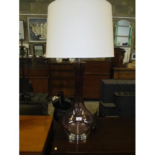 154 - Pale Purple Glass Table Lamp