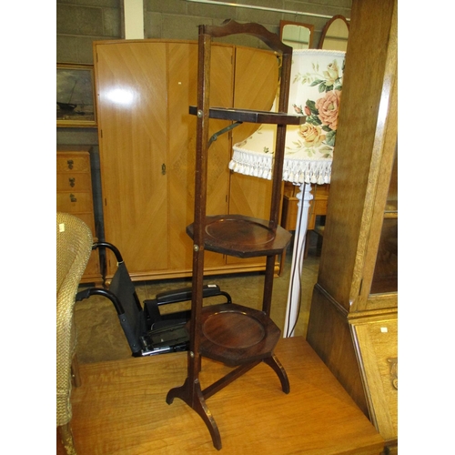 163 - Mahogany 3 Tier Folding Cakestand