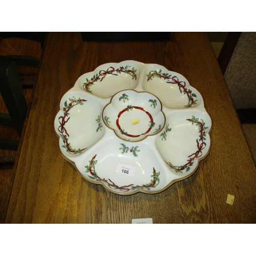 166 - Royal Worcester Holly Ribbons Serving Dish