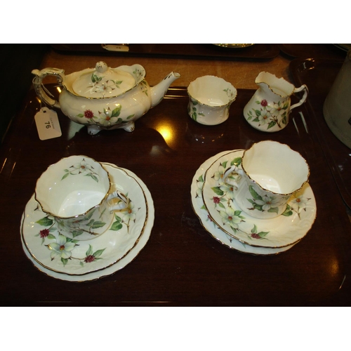 76 - Hammersley Dogwood Blossom Tea For Two Set