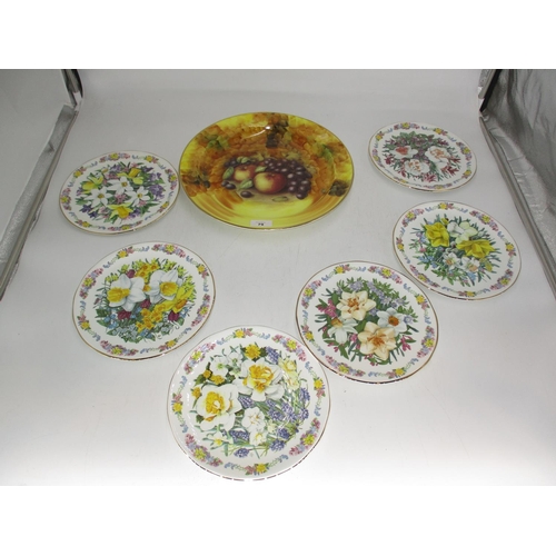 79 - Set of 6 Royal Grafton Fields of Hope Plates and a Fruit Plate