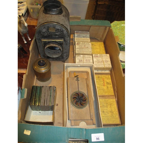 96 - Victorian Magic Lantern and Plates