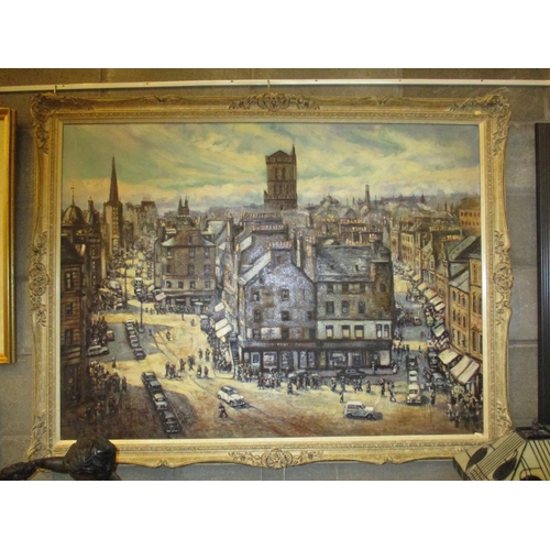 538 - E. Lange, Oil on Canvas, The Overgate Dundee, 90x120cm