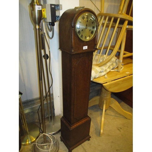 587 - Oak Case Grandmother Clock