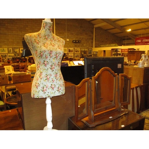 609 - Dress Makers Model and a Pine Dressing Mirror