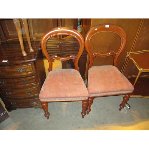 613 - Three Victorian Balloon Back Chairs