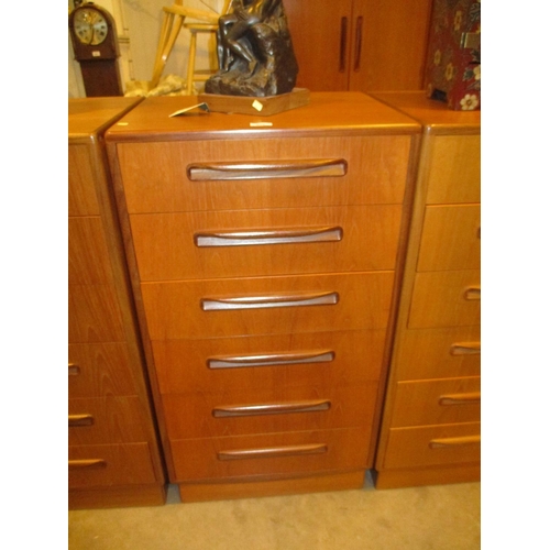 616 - G Plan Teak Chest of 6 Drawers, 55cm