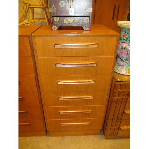 617 - G Plan Teak Chest of 6 Drawers, 55cm