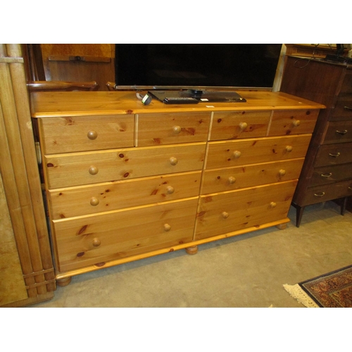 620 - Modern Pine Chest of 10 Drawers, 158cm