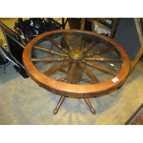 635 - Ships Wheel Style Coffee Table, 74cm