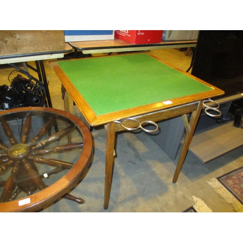 636 - Early 20th Century Oak Folding Card Table