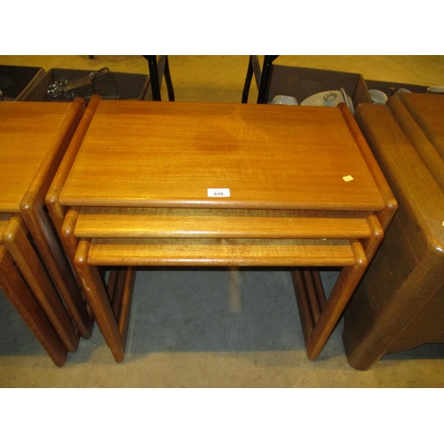 639 - Teak Nest of 3 Tables