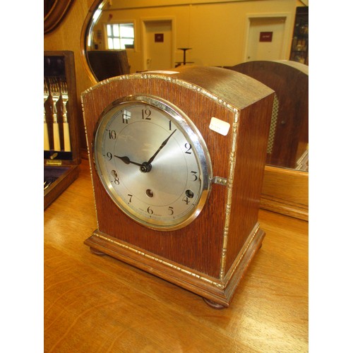 161 - 1920's Oak Case Mantel Clock