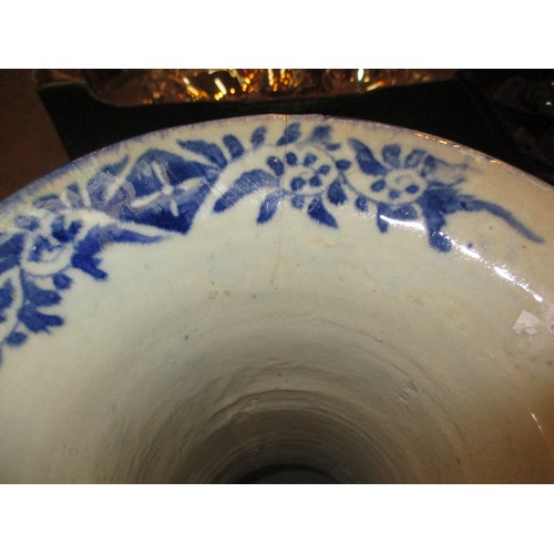 307 - Chinese Porcelain Blue and White Vase Entwined with a Dragon, 43cm