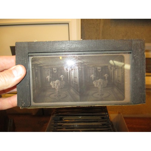 133 - Victorian Burr Walnut Stereoscopic Viewer with Slides by Murray & Heath London