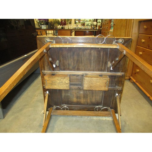 636 - Early 20th Century Oak Folding Card Table