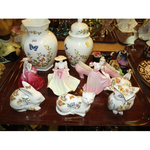 295 - Three Coalport Figures, Aynsley and Other Decorative Items