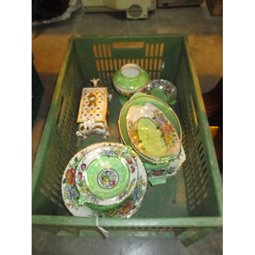 313 - Box of Maling China and a Victorian Pot Pouri