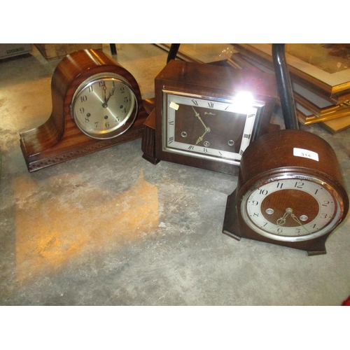 314 - Three Mantel Clocks