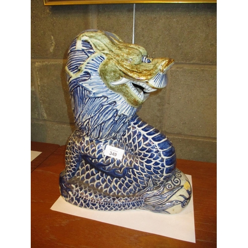 349 - Chinese Pottery Dragon Figure, 35cm