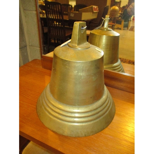 352 - Bronze Bell Numbered 1468/88/05/87 and LA87257, 30cm diameter