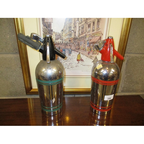 356 - Two Sparklets Limited Soda Siphons