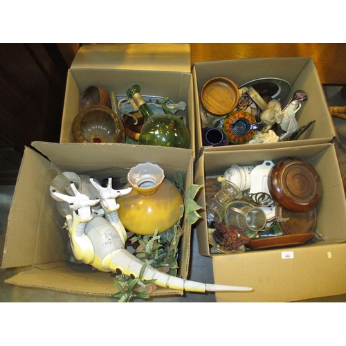 486 - Four Boxes of Ornaments etc