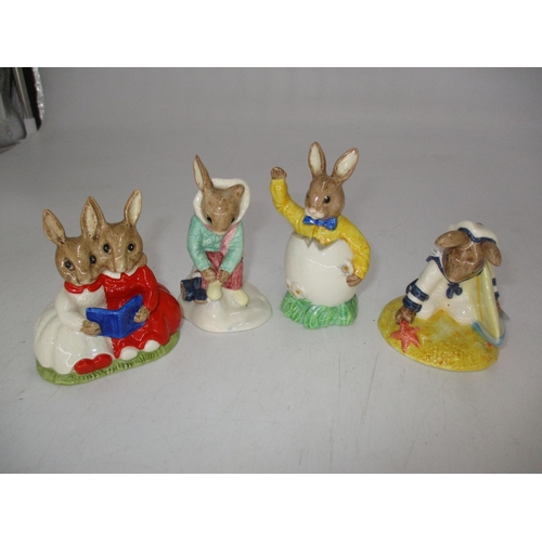 525 - Four Royal Doulton Bunnykins BD149, DB151, DB153, DB166, with Certificate, Dates 1995-1997