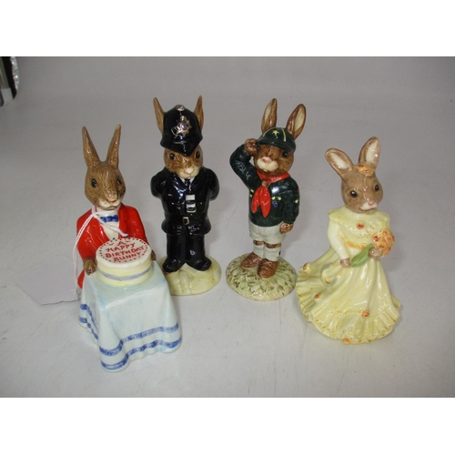 530 - Four Royal Doulton Bunnykins Figures DB21, DB56, DB64 1983 -1988, DB173 1997