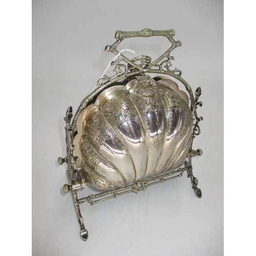 542 - Victorian Silver Plated Staniforths Patent Biscuit Box