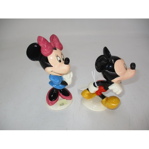 573 - Royal Doulton Disney Mickey Mouse MM1 and Minnie Mouse MM2