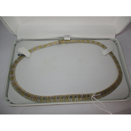 581 - 9ct Gold Bi-Colour Egyptian Design Necklace, 20.7g