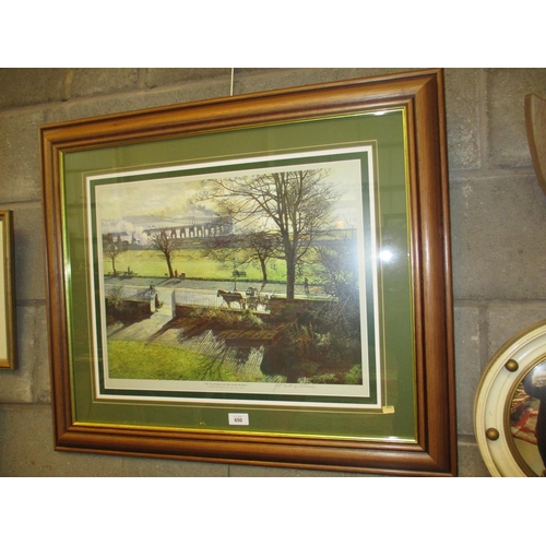 650 - James McIntosh Patrick Signed Print, The Tay Bridge From My Studio Window