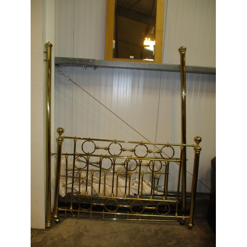 685 - Brass 6ft Four Post Bedstead