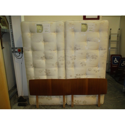 690 - Myers Twin Single Divan Beds with Headboards