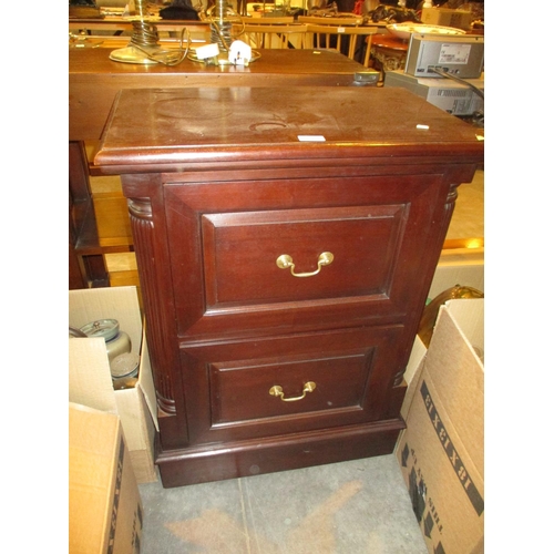 693 - Mahogany 2 Drawer Filing Cabinet