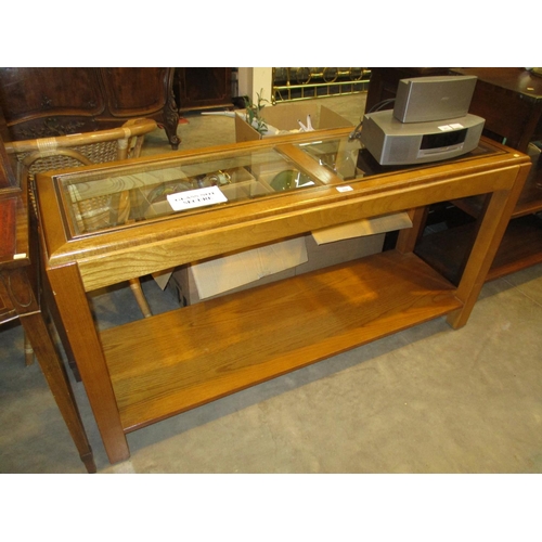 702 - Glass Top Console Table, 135x41cm