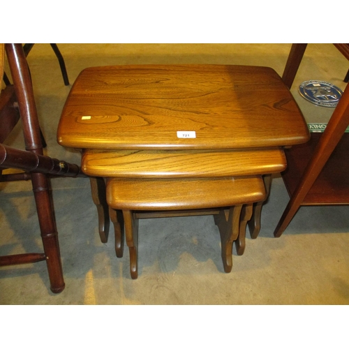 721 - Ercol Nest of 4 Tables