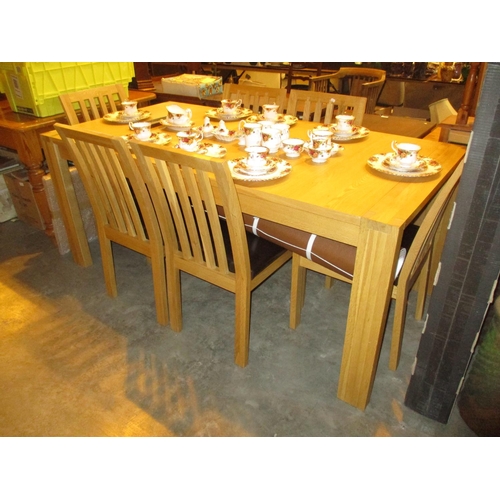 787 - John Lewis Oak 8 Piece Dining Room Suite