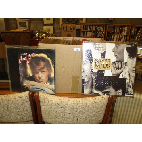 126 - Box of LPs including Eurythmics, Steve Winwood, David Bowie etc