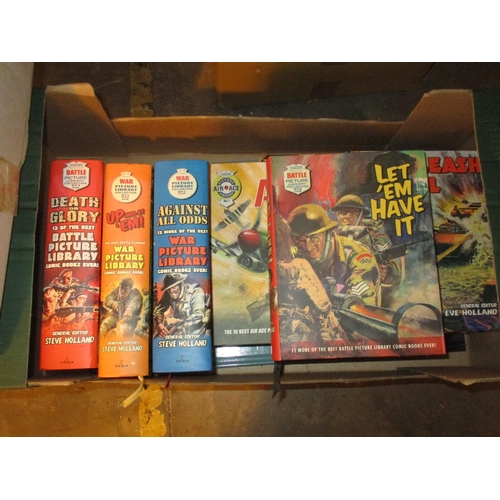 205 - Five Boxes of Battle and War Picture Library etc