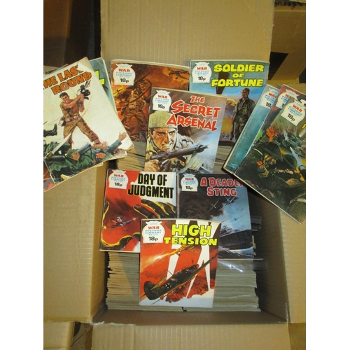 206 - Four Boxes of War Picture Library Comics