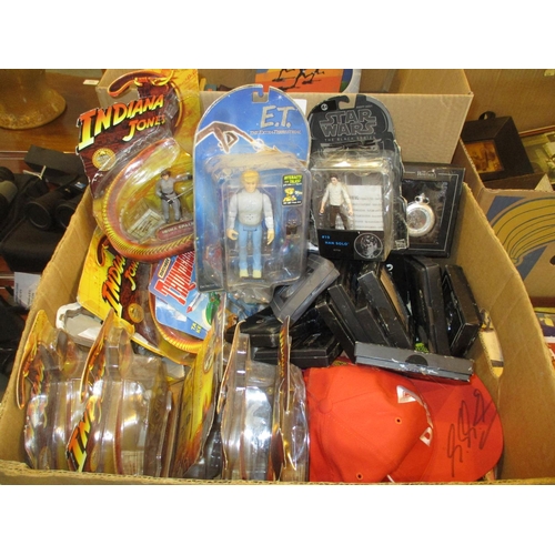 280 - Box with Indiana Jones Figures, Heritage Collection Watches etc