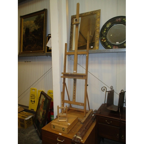 329 - Winsor and Newton Folding Easel, A-Frame Easel, Desk Top Easel and Art Case