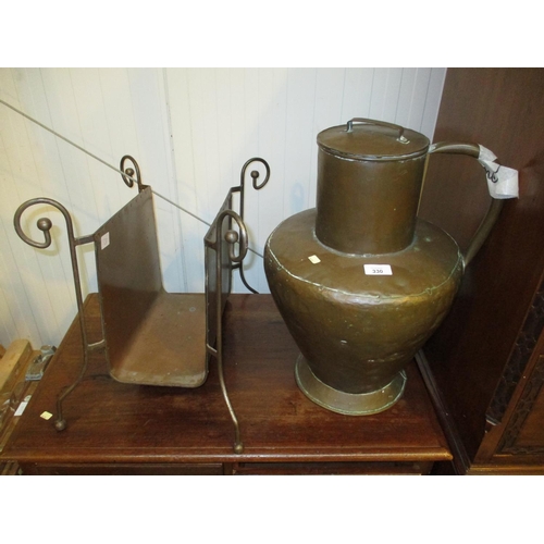 330 - Copper News Rack and a Flagon